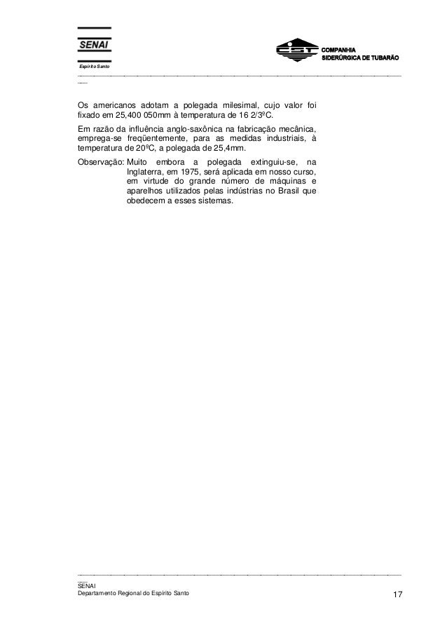 apostila metrologia mecanica senai